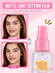 MISSLYN 1Pc Daylight Angel Matte Fixing Spray, Oil Control Setting Spray, Ultra Fine Mist, Lightweight Formula, Face Makeup Setting Mist, Party/Y2K/Daily, Long-Lasting/Soft Glam/Natural Glow, Setting Spray, Halloween Makeup - #01 Watermelon Splash - View 4