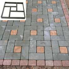 1pc Reusable Plastic Garden Path Maker Mold, DIY Concrete Paving Template For Cement Bricks, Patio Floors And Stepping Stones, Multi-Shape Walkway Mold For Backyard, Balcony, Lawn, Garden And Outdoor Landscaping Projects - Paving Mold - View 3