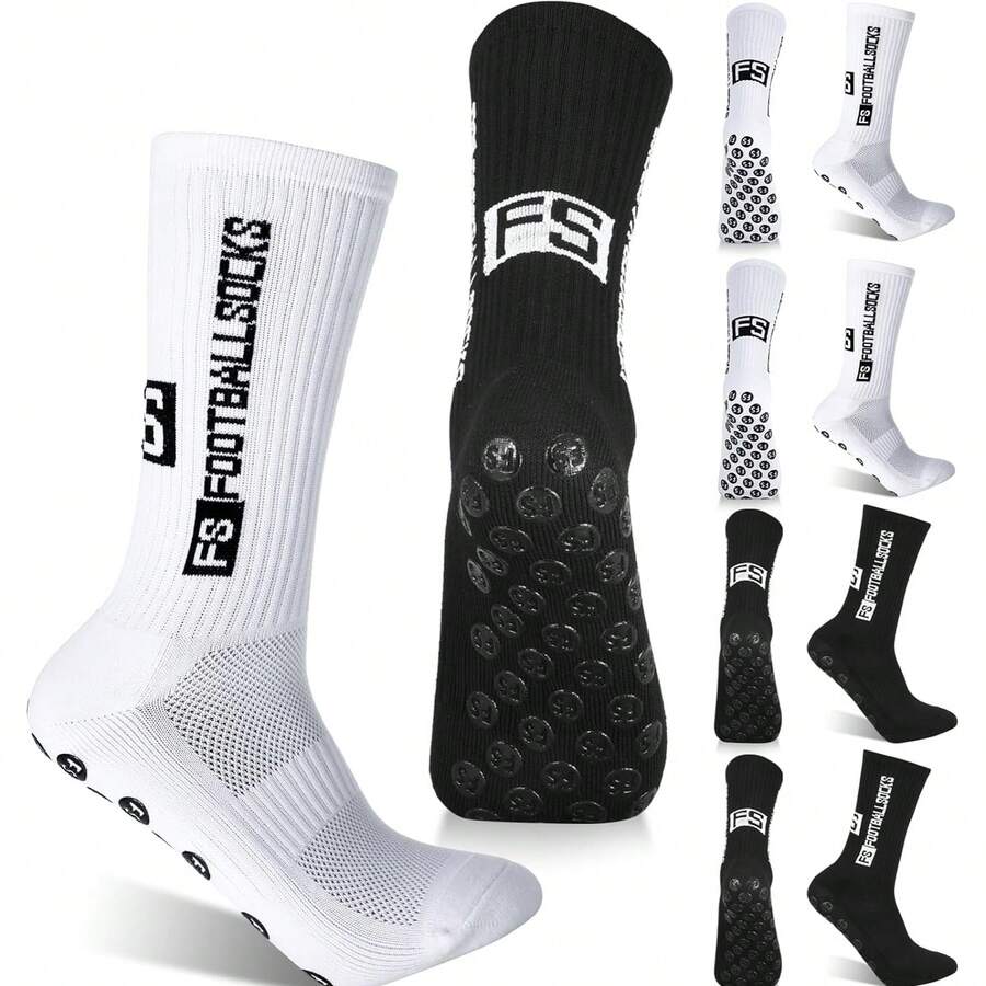 1/3/4/5/6/8/10/Medium-Sized Professional Cycling, Running, Basketball, Football Socks, Football Socks, Medium-Sized Training Socks Suitable For Football Matches, Specially Designed For Football Players 2/6/8/12 - Multicolor - View 1