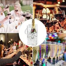 1/2/3/Pcs PVC Portable Handbag Ice Bag, Transparent Ice Bucket, Portable Ice Bag Handle, Portable Wine Cooler Bag With Handle, Transparent PVC Wine Gift Bag, Suitable For Wedding Parties, Can Hold Champagne, Beer, White Wine - Multi-color Transparent - View 11
