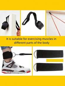 12pcs Fitness Resistance Bands, Suitable For Home Workout, Strength Training, Pilates And Body Shaping - Black - View 7