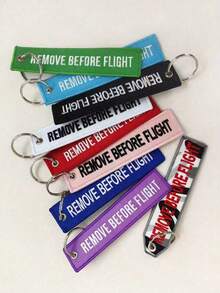 1/5pcs Aviation Motorcycle Pilot Embroidered Keychain, Keyring Wallet Bag Backpack Pendant Decoration, Gothic Y2K - Multicolor - View 1