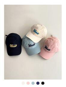 Beige 3D Letter Embroidery High-Quality Baseball Cap, Dopamine Style Women's Spring/Summer New Quick-Dry Breathable Hat, Sun Protection Duck Bill Cap, Colorblock Candy Color Series, Thin UV Protection Sun Hat - Tennis Curved Brim Baseball Cap - View 4