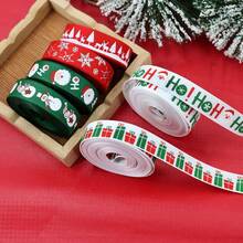Christmas Ribbon DIY Bow Decoration Satin Ribbon Gift Wrapping Christmas Scene Woven Ribbon Party Colorful Ribbon - Multicolor - View 3