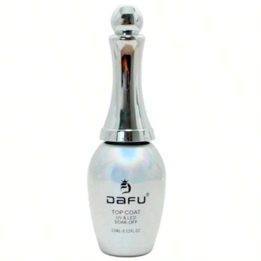Top Coat Dafu Alto Brilho LED/UV Nails Manicure Unhas Gel ANVISA 15ml - Transparente - Visão 1