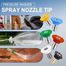 7pcs High Pressure Washer Nozzle Set With Storage Rack, 1/4" Quick Connect Power Washer Spray Tips, Up To 4000 PSI Multi-Angle Cleaning Nozzle Kit, Universal Replacement High Pressure Washer Accessories For Outdoor Car, Patio, Driveway Cleaning - 7pcs - View 5
