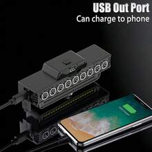 1件裝單車喇叭燈，附有線遙控器，可充電防水單車燈，多模式LED單車前照燈，適合戶外夜騎 - 款式A - 查看 7