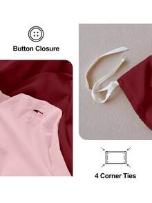 2/3pcs Simple Solid Color Duvet Cover Set, 1 Duvet Cover With 1/2 Pillowcase(S), Soft & Breathable Bedding Set For Bedroom/Guest Room, Suitable For Home, Dorm, Oeko-Tex Certified - Dark Red - View 7