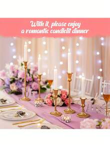6/12/24pcs Silicone Candle Holders Designed To Prevent Slipping, Featuring Rings That Stabilize Candles & Prevent Wax Drips, With Decorative Stabilizing Sleeves For Tapered & Pillar Candles, Perfect For Party - View 4