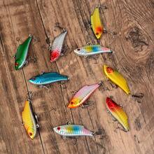 10pcs VIB Hard Plastic Crankbait Lure With #6 Hook, Fishing Tackle, Wobbling Lure - Multicolor - View 5