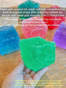 Glacier Jumbo Clear Cheese Squishy Toy - Multicolor - View 32