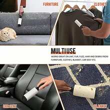 1/2/3/4pcs Mini Portable Reusable Lint Roller, Portable Hair Remover, Detachable Design, Sticky Roller Brush, For Removing Lint, Pet Hair, Dust From Clothes, Carpets, Travel Size, 30 Sheets Mini Lint Paper - A - View 8