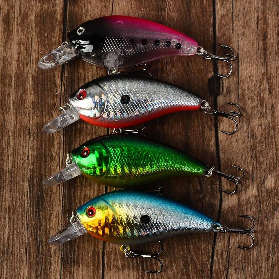 Umpan Pancing Permukaan Rock Crank Realistis 4 Warna - MultiWarna - View 1
