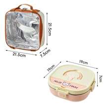 Cute Bento Box Adult, 304 Stainless Steel Lunch Box, Microwavable Food Container With Tableware, Portable Insulated Lunch Container With Handle, Leakproof Lunch Box For Student School, Japanese Bento Box, Metal Lunch Box - Multicolor - View 12