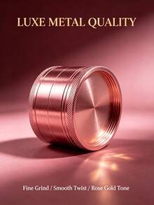 1件裝便攜式手動研磨器套組,帶滾花防滑邊緣,多功能金屬研磨工具,旅行必備配件,露營適用,耐用金屬研磨器,時尚女孩禮物 - 彩色 - 查看 4