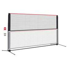 Portable Badminton & Pickleball Net Set, 10 FT Adjustable Sports Net With Carry Bag For Indoor & Outdoor Games, Red & Black - Red - View 2