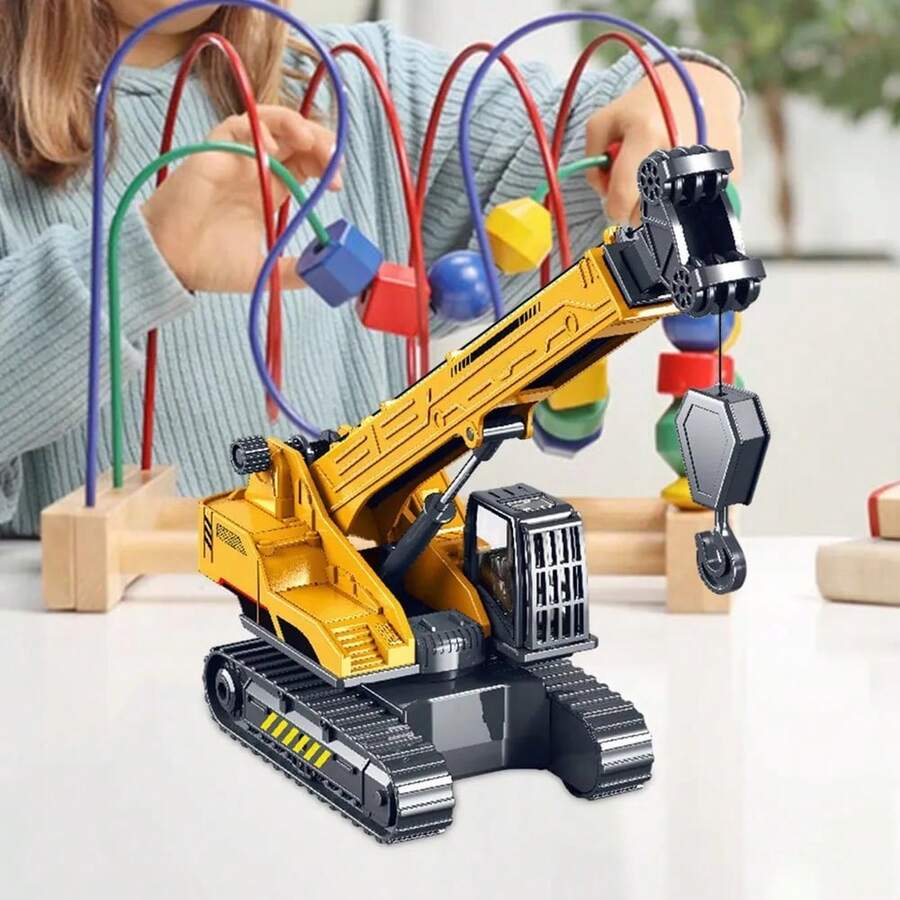 Construction Vehicle, Toy Crane, - Mustard Yellow - View 1