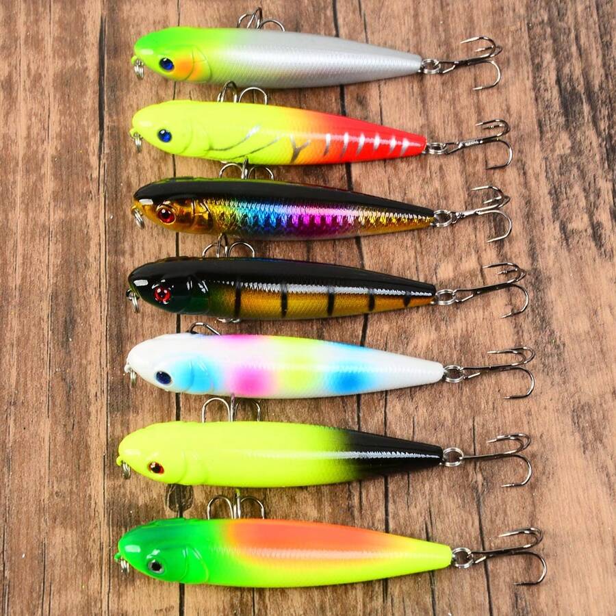 Lure Pencil Micro Zig-Zag Dog Floating Minnow Surface Water Lure For Stream Fishing Amur River White Fish And Crucian Carp - Multicolor - View 1