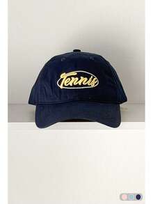 Beige 3D Letter Embroidery High-Quality Baseball Cap, Dopamine Style Women's Spring/Summer New Quick-Dry Breathable Hat, Sun Protection Duck Bill Cap, Colorblock Candy Color Series, Thin UV Protection Sun Hat - Tennis Curved Brim Baseball Cap - View 9