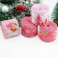 聖誕 Kokir 緞面編織緞帶 DIY 蝴蝶結裝飾 禮品包裝 聖誕場景派對彩色緞帶 - 多色 - 查看 4