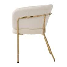 White Faux Fur Reading Chair - White - View 11