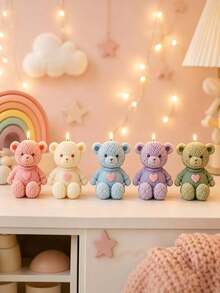 1pc Heart-Shaped Sweater Bear Silicone Mold, Suitable For DIY Crafts - Suitable For Handmade Sweater Bears, Candle Making, Wax Mold, Rectangular Bear Shape With Sweater, Desktop Decoration For DIY Enthusiasts And Artisans - Sweater Bear Mold - View 4