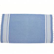 2 Pieces %100 Cotton Mykonos Peshtemal, 2 Peshtemals In Same Colour, 2 Peshtemal Suitable For Beach And Home Use - Royal Blue - View 7