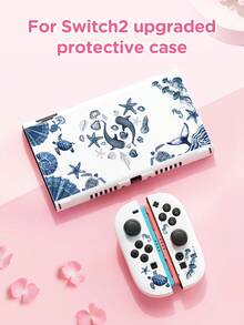 1 pieza Funda protectora con patrón oceánico, compatible con Switch2/Switch OLED, accesorio de consola de juegos de nueva generación Switch2, bolsa de almacenamiento de consola de juegos, mejor regalo para jugadores de SWITCH - Multicolor - Ver 15