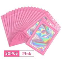 30pcs Holographic Self-Sealing Bags Suitable For Nail Art, Jewelry Display & Eyelash Storage - Plastic Pouches With Holographic Seal, Multi- Rectangular Containers For, Rings, & Showcase, Jewelry Organizers, Gift Bags - View 10