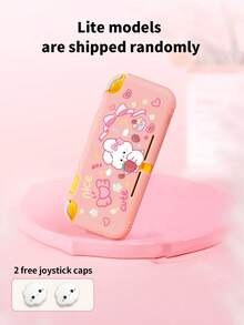 New Switch 2 Protective Case (2025) Game Accessory, 1pc Compatible With Switch 2/Switch OLED/Switch NS/Lite, Cartoon Strawberry Rabbit Pattern Protective Shell, Storage Bag, Switch Battery Version Game Console Accessory Protective Case, Anti-Scratch Cover, Free Joystick Cap, Best Gift Compatible With Switch Game Players. - Multicolor - View 21