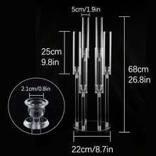 1pc Acrylic 5-Candle Holder Stand Home Decor Wedding Decor Room Decor - Multicolor - View 10