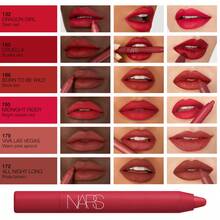 NARS Powermatte 高顯色唇筆唇線筆 #195 Midnight Rider 2.4g / 0.08 Oz | 濃郁強烈顯色啞光唇線筆 | 持久配方可達 12 小時持妝 | 滑順塗抹，精準勾勒唇形 - 195 Midnight Rider - 2.4g - 查看 4