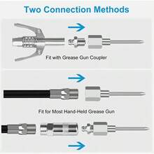 9Pcs Brand New Grease Gun Needle Nozzle Kit With Adapter Fitting Adapter Tool - A - 查看 5
