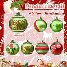 The Grinch 6pcs 2.4 Inch Christmas Ball Ornaments, Shiny Plastic Hanging Decorations, Christmas Tree Decorative Pendants (Random Style) - Multicolor - View 4