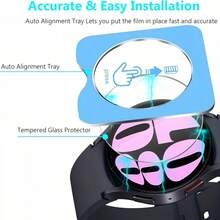 Auto-Positioning High-Definition Tempered Glass Screen Protector For Samsung Galaxy Watch6/7-40mm 44mm, Watch8-40mm 44mm, Watch8 Classic 46mm, Watch7/8 Ultra, Designed For Samsung Watches, High-Definition Anti-Scratch Wear-Resistant, One-Click Easy Installation, Bubble-Free, High-Definition Transparent, Anti-Scratch Wear-Resistant, Anti-Fingerprint - 2pcs for Galaxy Watch7/8 Ultra - View 5