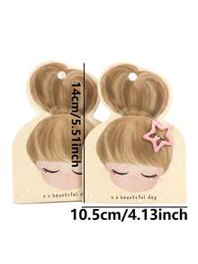 50pcs Cartoon Girl Hair Clip Display Cards, DIY Jewelry Display Cards, Packaging And Retail Cards, Perfect For Creative Projects - A - View 5