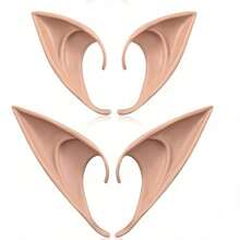 4/1pc Cosplay Elf Long Ear Props, Costume Accessories, Party Props, Elf Decoration, Latex Props, Halloween Costume Props, Fake Ears - View 12