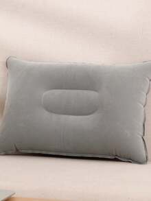 PVC Flocked Inflatable Pillow, Super Soft Foldable Air Pillow For Travel, Camping, Back To School, Easy Inflation, Camping Sleeping Bag Nap Pillow, Hiking Backpack Inflatable Pillow, Self-Inflating Rectangular Pad, Fabric Soft Neck And Waist Support Pillow - Multicolor - View 5
