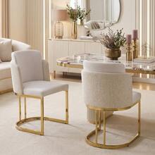 2 Dining Chairs, Comfortable And Breathable, Suitable For Restaurants, Living Rooms, Cafes And Other Places - 米色 - 查看 1