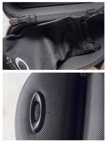 1pc Oakley Nylon Hard Shell Fashion Eyeglass Case, Shockproof Zippered Eyewear Storage Box, Designer Fashion Accessory Gift OAKLEY-GIFT-1 - Black - View 6