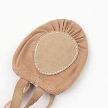 Wuyuan Canvas Ballet Shoes With Half Sole, High Elastic Canvas Material, Gymnastics & Dance Shoes - Coffee Brown - View 7