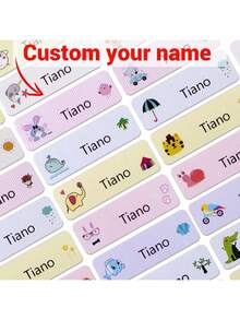 100/200/500pcs Customized Name Stickers, Engineering Vehicle Customized Waterproof Stickers, Personalized Name Label Stickers, Personalized Stickers - Color - View 5