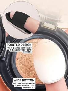 1pc Large Gradient Fluffy Round Head Powder Brush & Puff 13pcs Set, 11pcs Makeup Sponge & Puff Set, Silicone Cleaning Brush Bowl, Multi-Functional Makeup Tools For Setting Powder, Blush And Loose Powder - Multicolor - View 6