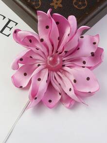 Ocean Heart Summer Refreshing Fabric Chrysanthemum Handmade Women's Brooch Corsage, Daily Accessory For Dresses - Roses - View 13