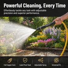 High Pressure Washer Nozzle Direct Spray Gun With 3 Spray Modes, Adjustable Heavy Duty Water Pressure Cleaning Nozzle With High Pressure Water Gun, Suitable For Car, Bicycle, Window Cleaning - View 5