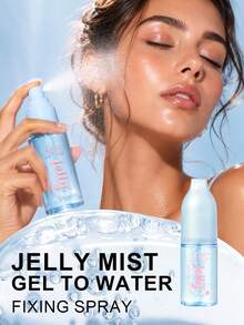 USHAS Gel-To-Water Setting Spray, Semprotan Pengatur Riasan Pelembap Tahan Lama, Semprotan Finishing Dingin Menyegarkan Tidak Lengket, Semprotan Pengatur Matte Pelembap Dua Warna Pink & Biru - #02 Pendinginan - View 7