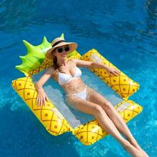 4-Tube PVC Fruit Inflatable Float, Inflatable Foldable Mesh Hammock, Water Lounge Chair Float, Pool Inflatable Float Board - Multicolor - View 7