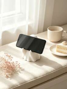 1/2pcs White Halloween Ghost Phone Stand, Stable Non-Slip Desktop Slouchy Viewing Bracket, Cute Ghost Design Home Desk Bedside Tablet Universal Atmosphere Creative Decorative Ornament - View 6