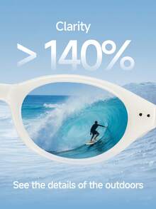 Beneunder Small Round Frame Foldable Fashion Glasses FD023 - White - View 2