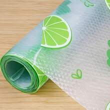 Premium Refrigerator Mat - Moisture-Proof, Non-Slip, Cuttable, Washable And Reusable, Made Of EVA Material, Fresh Lemon Design. Suitable For Refrigerator, Freezer, Drawer, Shoe Cabinet, Cupboard And Kitchen Decor. - Multicolor - View 2
